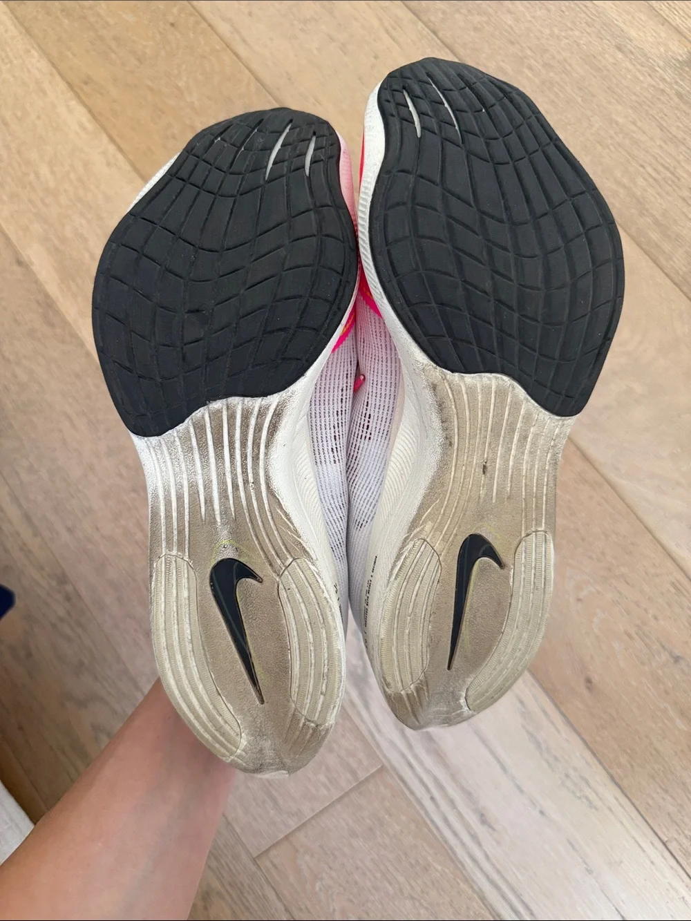 Nike Women's White & Hot Pink ZoomX Racing Shoes - Picture 2 of 2